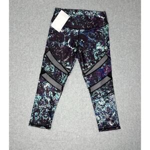 Fabletics Capri Leggings Size Xxs New With Tags Mesh Cutouts Multicolor